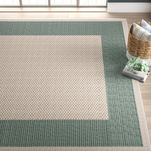 Salita Beige/Dark Green Indoor/Outdoor Rug & Reviews Joss & Main